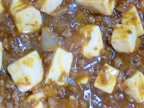 玉ねぎと豆腐のマーボー風炒め煮